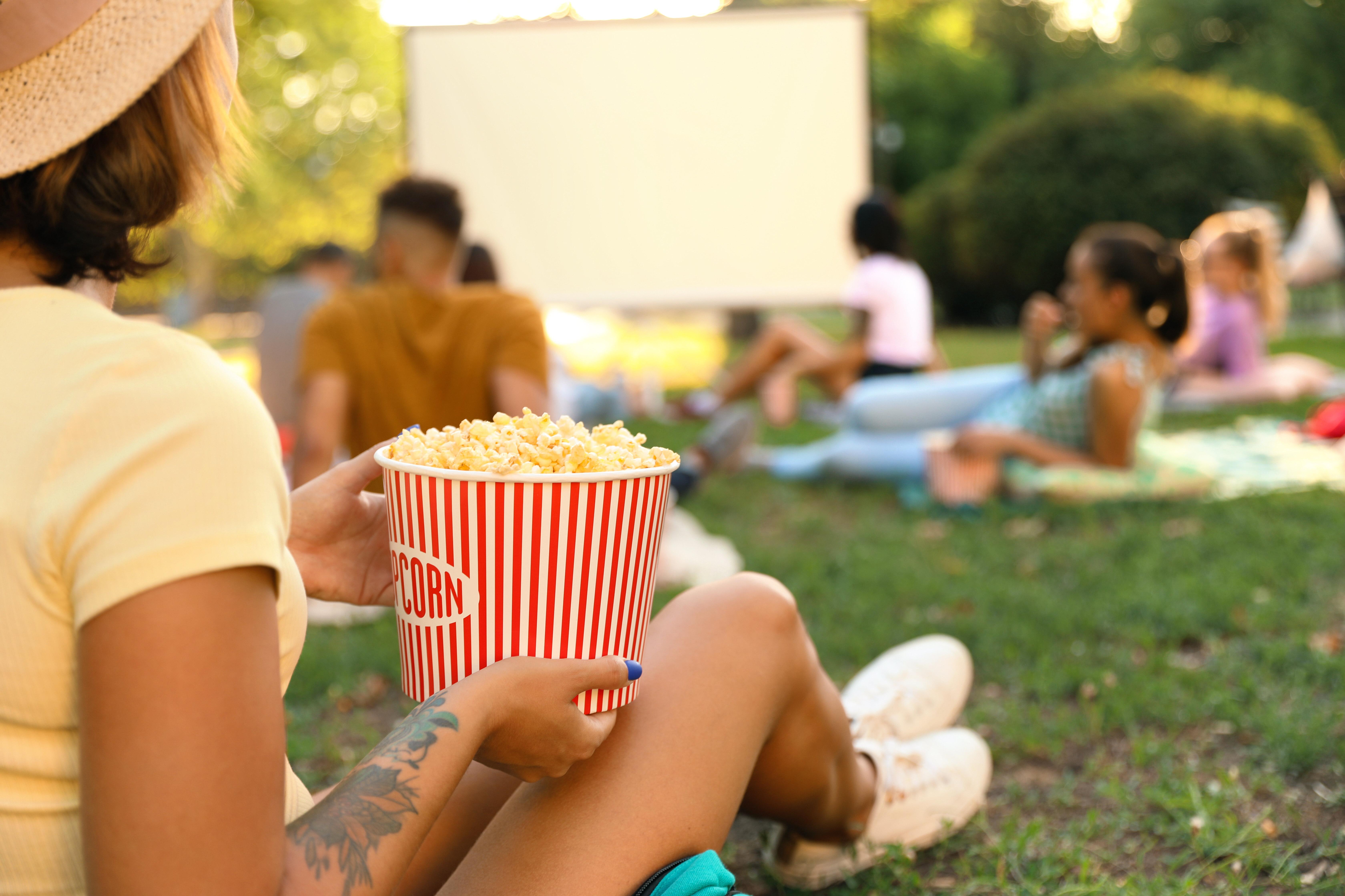 A big screen under the stars